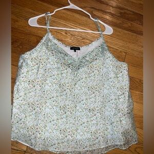 1 State Floral Tank Size XL Cottagecore Ditsy Floral Pastel Blue Cami Prairie